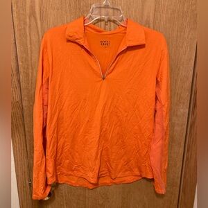 Bette & Court Women’s 1/4 Zip Pullover, Orange, Size XL